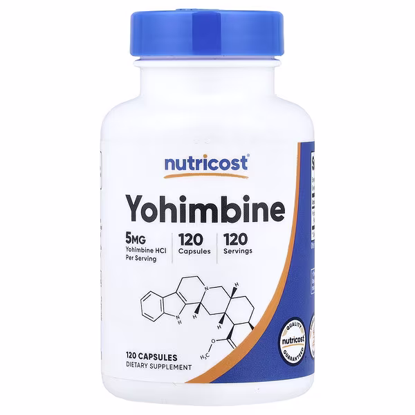 Nutricost, Yohimbine, 5 mg, 120 Capsules