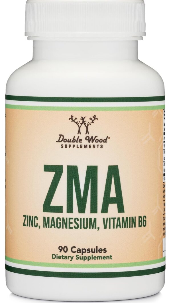 Double Wood ZMA Supplement — Zinc, Magnesium & Vitamin B6, 90 Capsules
