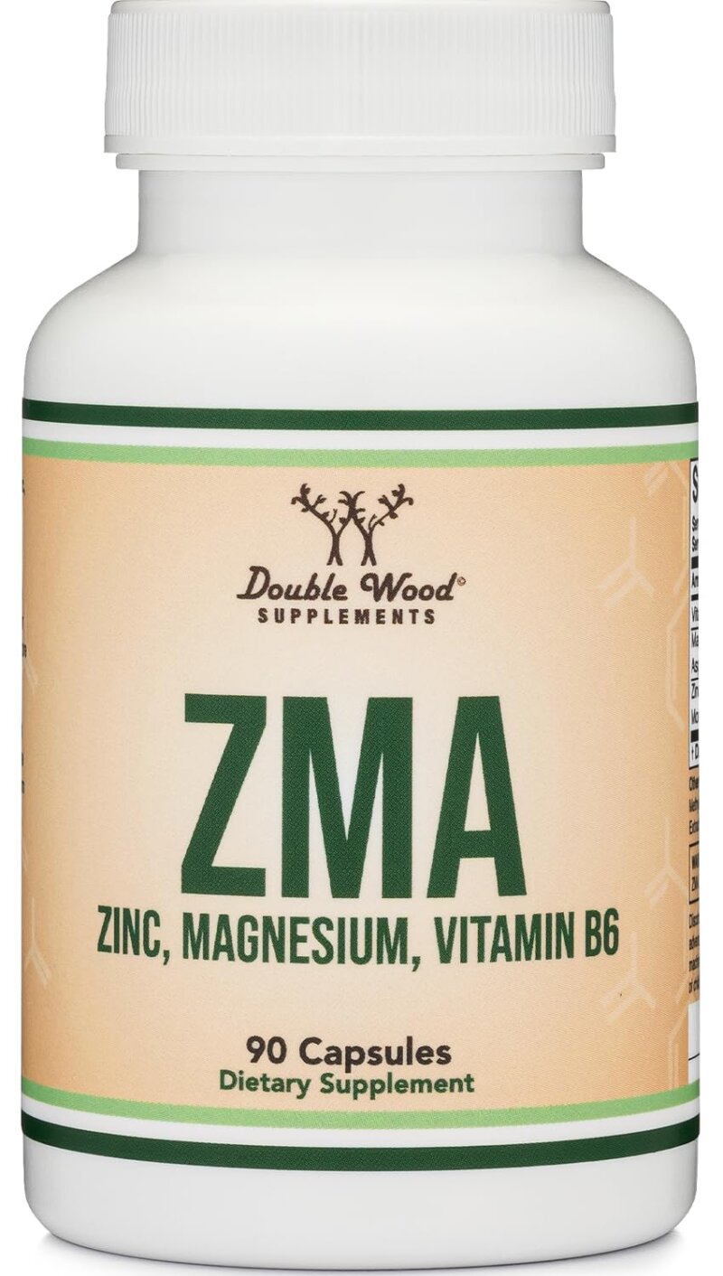 Double Wood ZMA Supplement — Zinc, Magnesium & Vitamin B6, 90 Capsules
